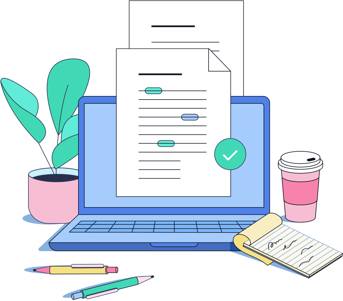Web design and development illustration