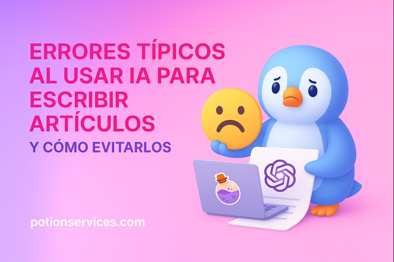 Errores típicos al usar IA para escribir artículos y cómo evitarlos
